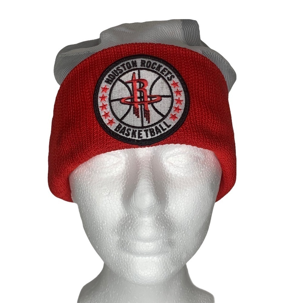 New Era Houston Rockets Tip Off Series Cuffed Knit Hat Beanie Gray Red White